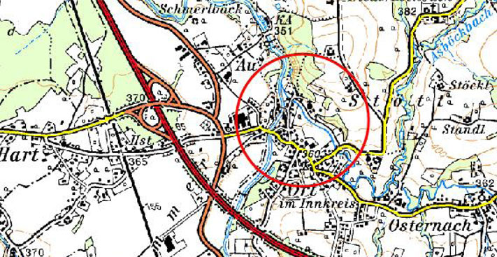 Hochwasserschutz Ort und Reichersberg Karte Hochwasserschutz Ort und Reichersberg